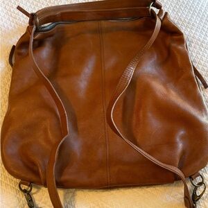 Soft pebbled leather bag - wear 4 ways